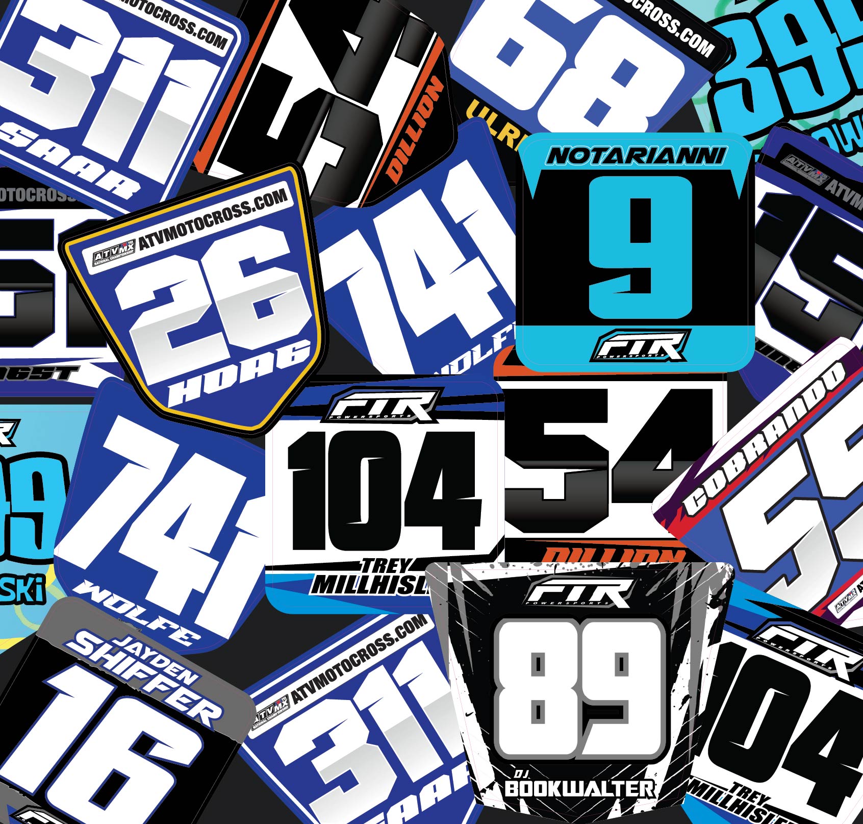 Number Plate Graphics – FTR Powersports Graphics